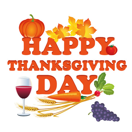 some text with a lot of thanksgiving retaled items のイラスト素材