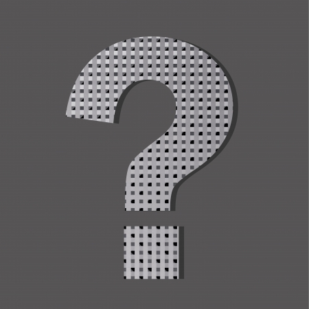 a grey question mark with squares inside itのイラスト素材