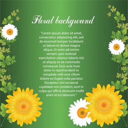 a lot of flowers with some text in the middleのイラスト素材