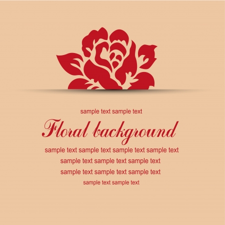 a red flower with some red text under itのイラスト素材