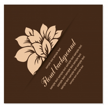 a flower composed by lines and shadows with some textのイラスト素材