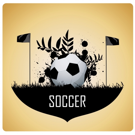 a lot of objects related to soccer gamesのイラスト素材
