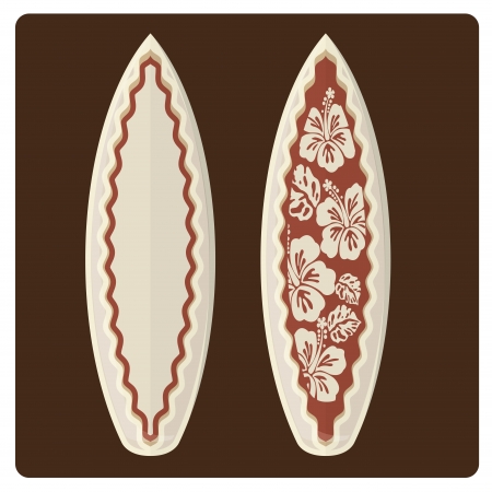 a surfboard with some natural style and colorsのイラスト素材