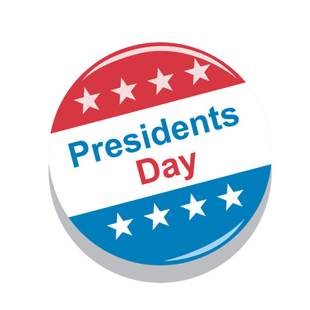a red, white and blue icon for presidents dayのイラスト素材