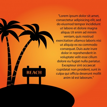 some black silhouettes of palm trees for summerのイラスト素材