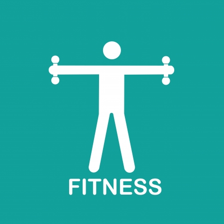 a white silhouette of a man with some weightsのイラスト素材