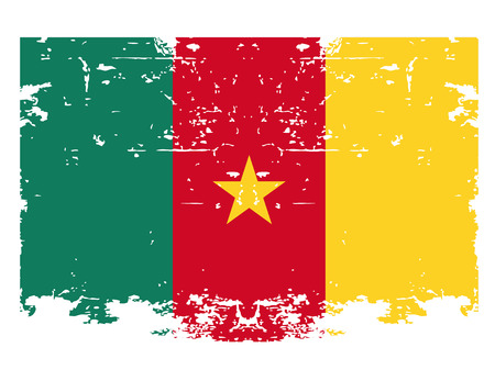 the flag from cameroon with its respective colorsのイラスト素材