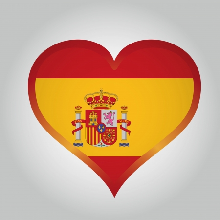 the flag from spain with its respective colorsのイラスト素材