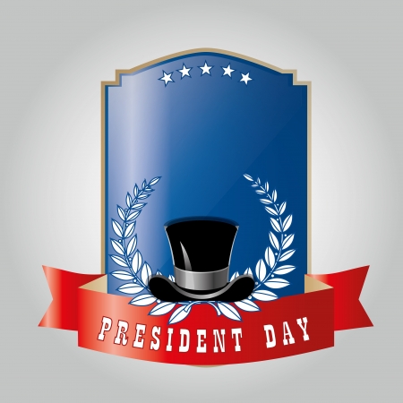 a colored icon with a black hat and olives for president dayのイラスト素材
