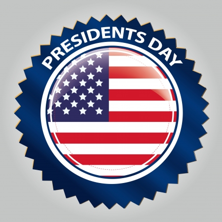 a colored icon with the american flag and some text for president dayのイラスト素材