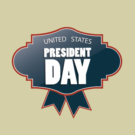a blue icon with red borders and white text for president dayのイラスト素材