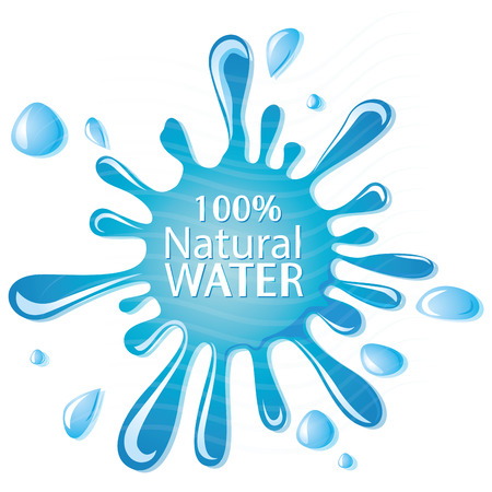 some white text and drops of mineral waterのイラスト素材