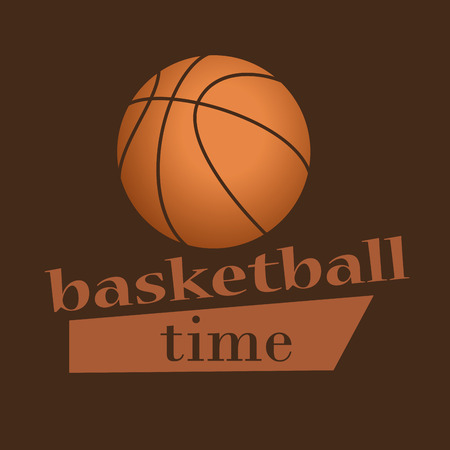 a basketball icon with some text and a basketball ballのイラスト素材