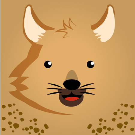a happy face of a colored hyenaのイラスト素材