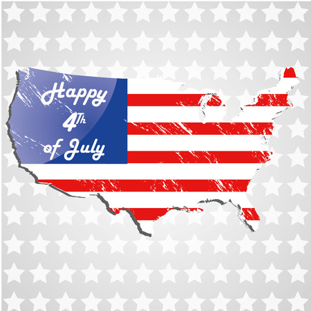 the american flag within its territory in grey backgroundのイラスト素材