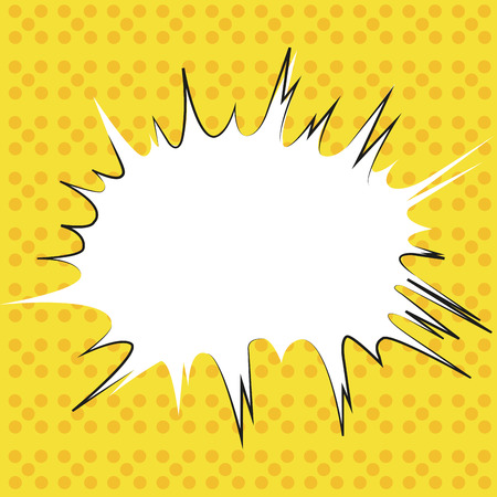 a white comic bubble in a colored backgroundのイラスト素材