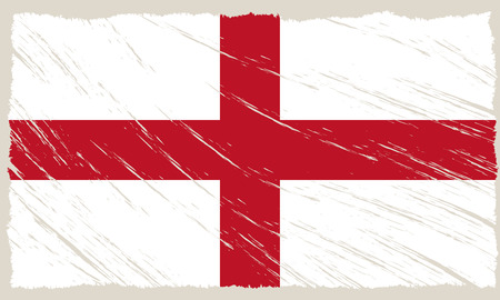 the flag of england with some grunge texturesのイラスト素材