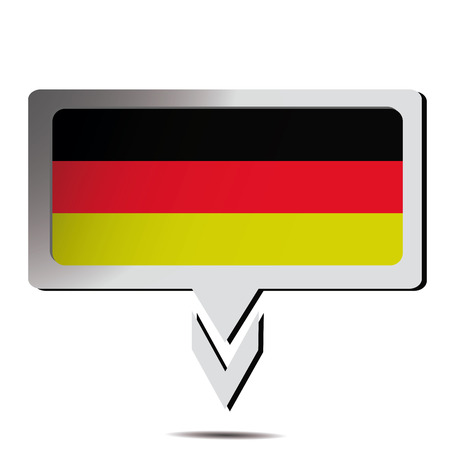 a pin with the german flag and its respective colorsのイラスト素材