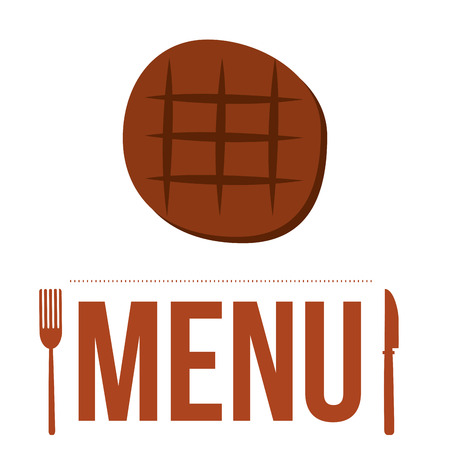 a meal and some text with utensils for menu designのイラスト素材