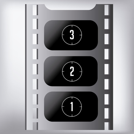 a black negative tape with some numbers on each frameのイラスト素材