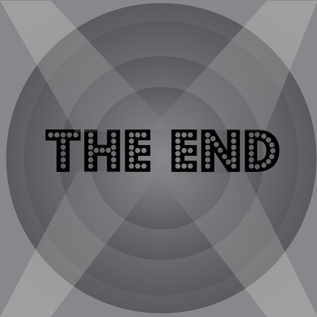 an end monochrome screen with some textのイラスト素材