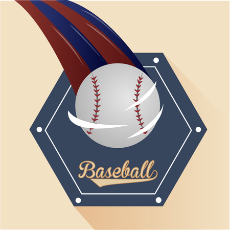 a baseball label with its respective ball and some textのイラスト素材