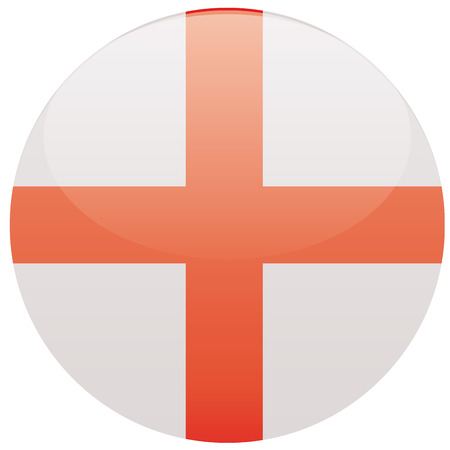a round badge with the england flag on a white backgroundのイラスト素材