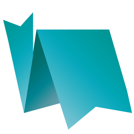 an isolated blue ribbon on a white backgroundのイラスト素材