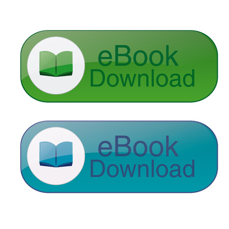 a pair of banners with text and ebooksのイラスト素材