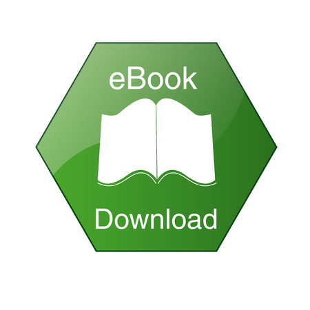 a green icon with white text and a silhouette of an ebookのイラスト素材