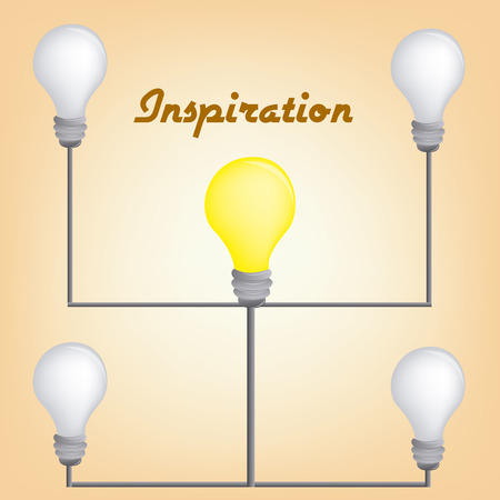 a group of light bulbs on a colored background with textのイラスト素材