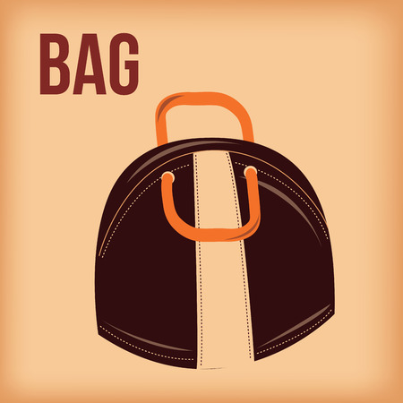 an isolated colored bag on a colored background with textのイラスト素材