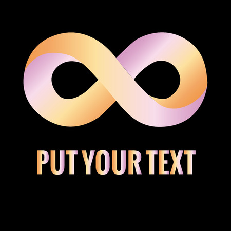 an isolated infinity symbol on a black background