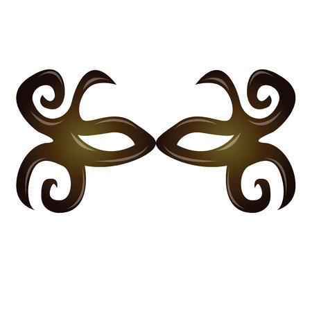 an isolated carnival mask on a white backgroundのイラスト素材