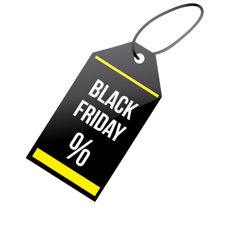 an isolated black label with text for black fridayのイラスト素材