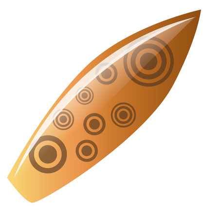 an isolated surfboard with a beautiful design on a white backgroundのイラスト素材