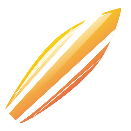 an isolated surfboard with a beautiful design on a white backgroundのイラスト素材
