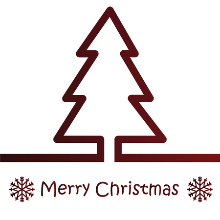 a red christmas tree on a white background with textのイラスト素材