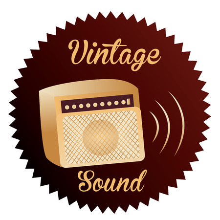 a red label with text and a speakerのイラスト素材