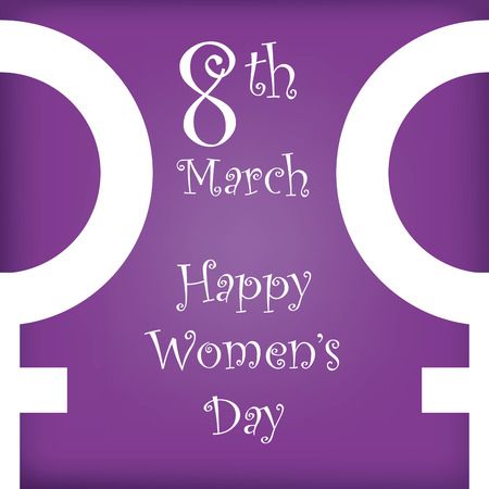 a purple background with text and a women's signのイラスト素材