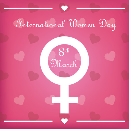 a pink background with text, hearts and a women's signのイラスト素材