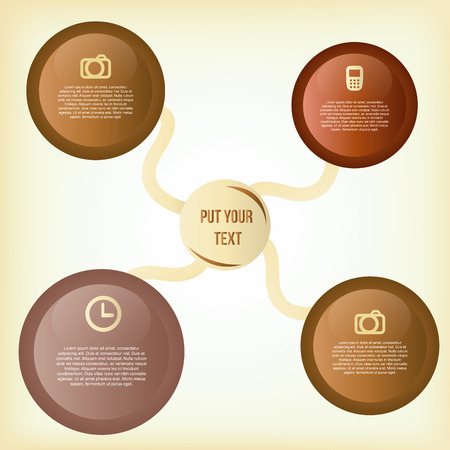 abstract business infographics with text and colorsのイラスト素材