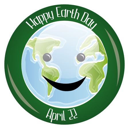 a green label with text and our planet for earth dayのイラスト素材