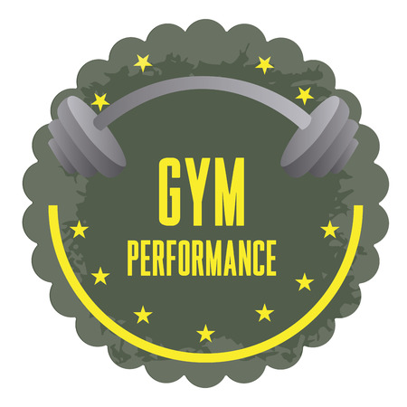 a colored label with text, stars and weightsのイラスト素材