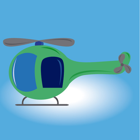 an isolated helicopter toy on a blue backgroundのイラスト素材