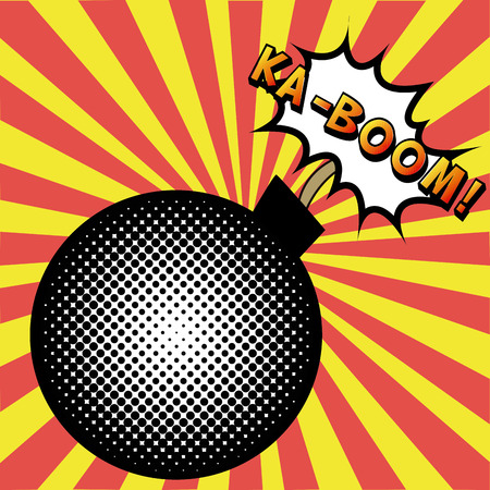 isolated comic speech bubble on a strip backgroundのイラスト素材