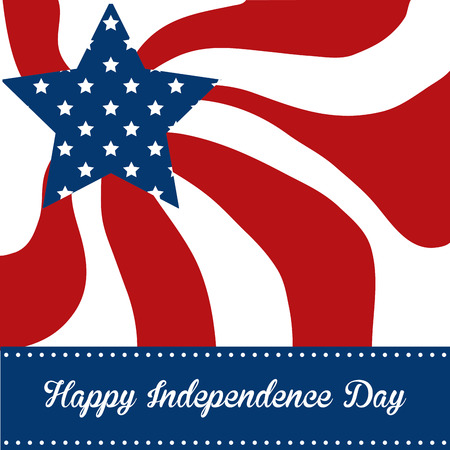 Colored background with elements for independence dayのイラスト素材