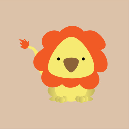 Isolated cute animal on a colored background. Vector illustrationのイラスト素材