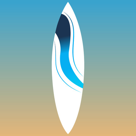 Isolated surfboard on a colored background. Vector illustrationのイラスト素材