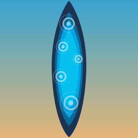 Isolated surfboard on a colored background. Vector illustrationのイラスト素材